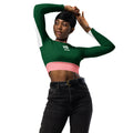 Long-sleeve crop top