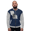 Navy & Gray Bomber Jacket